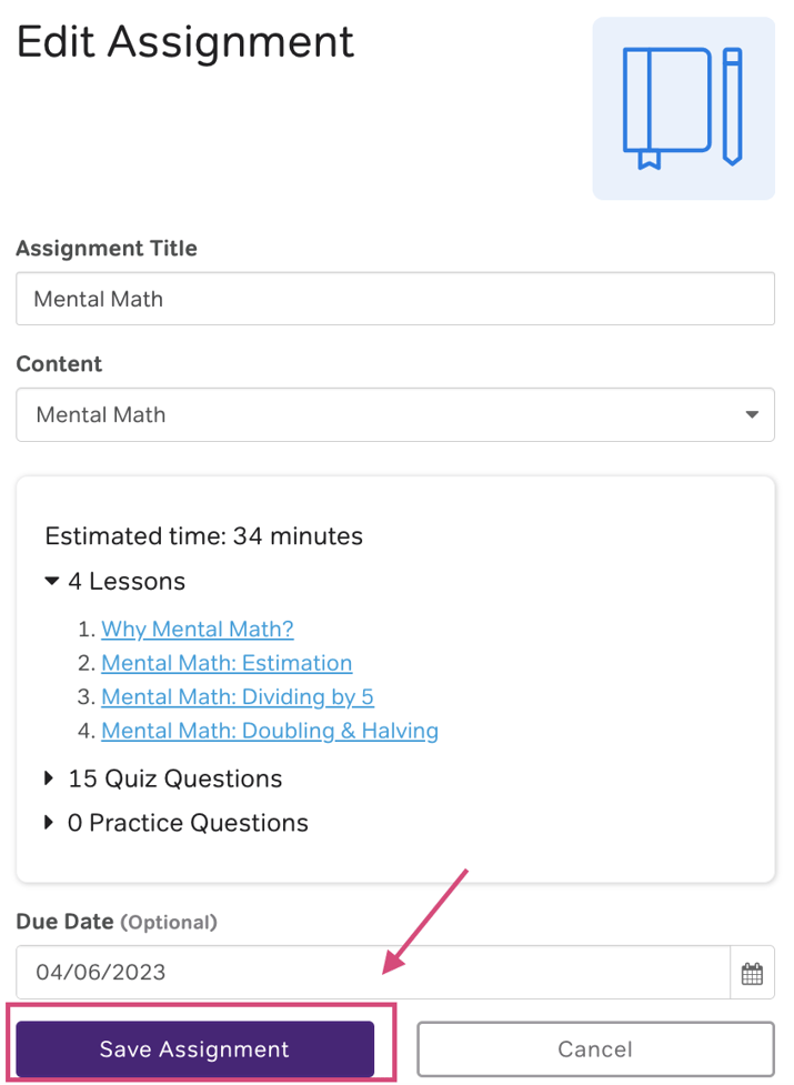 How to Edit Assignments and Due Dates