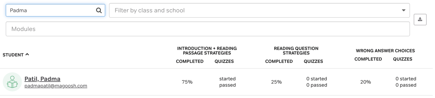 How do I use the modules reporting feature?